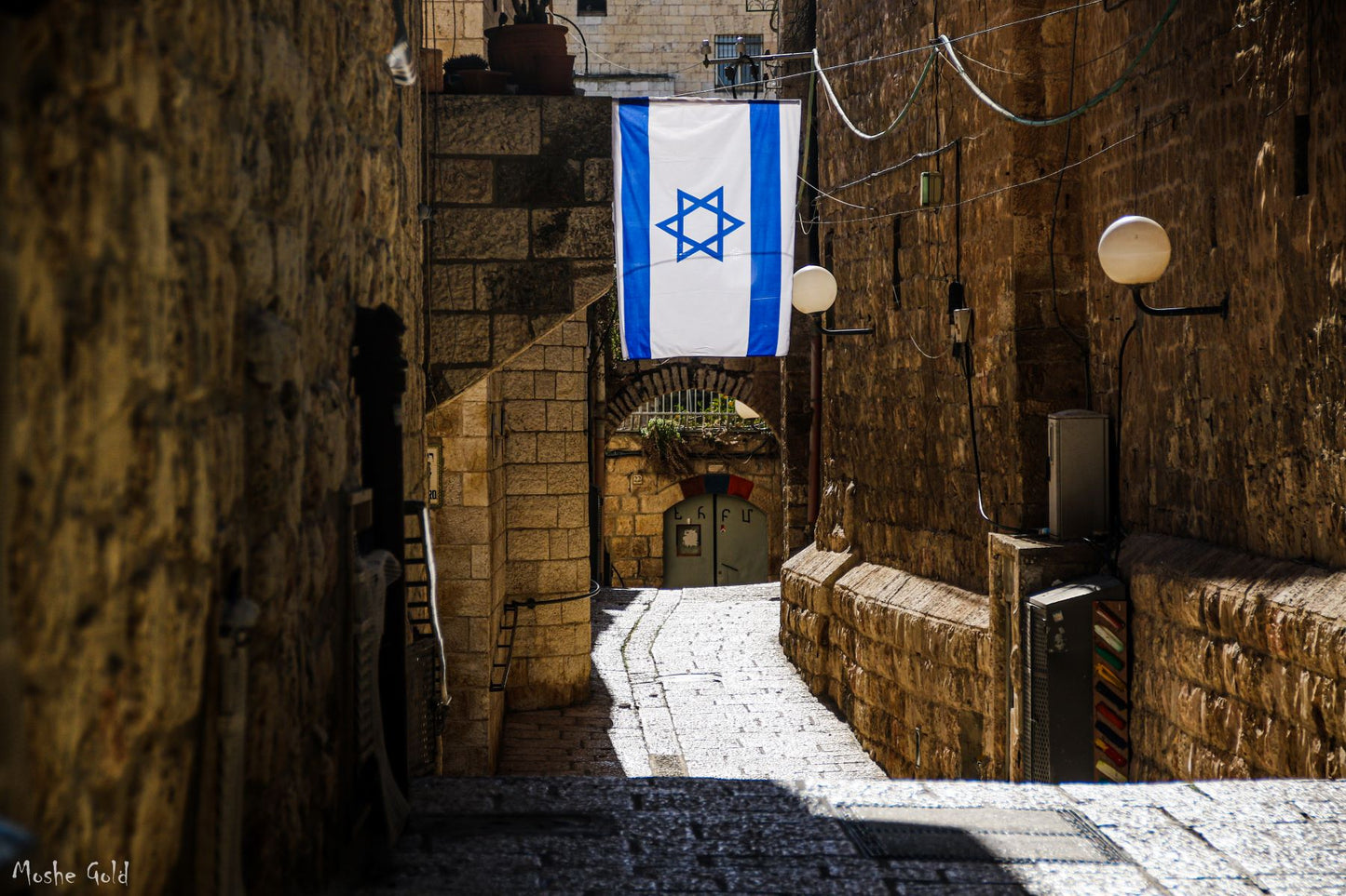 Israel flag in the Old City