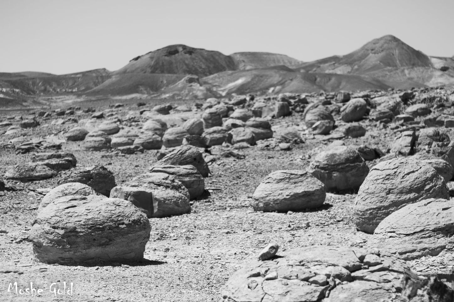 Negev rocks - black and white