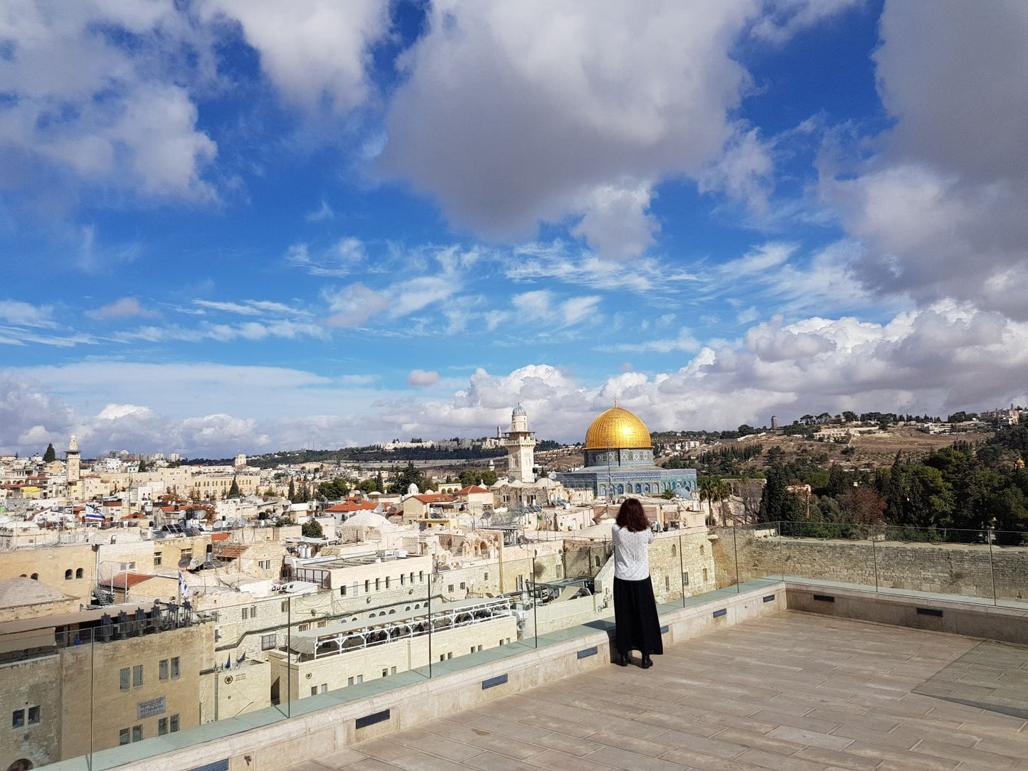 Overlooking the temple Mount and the Western Wal