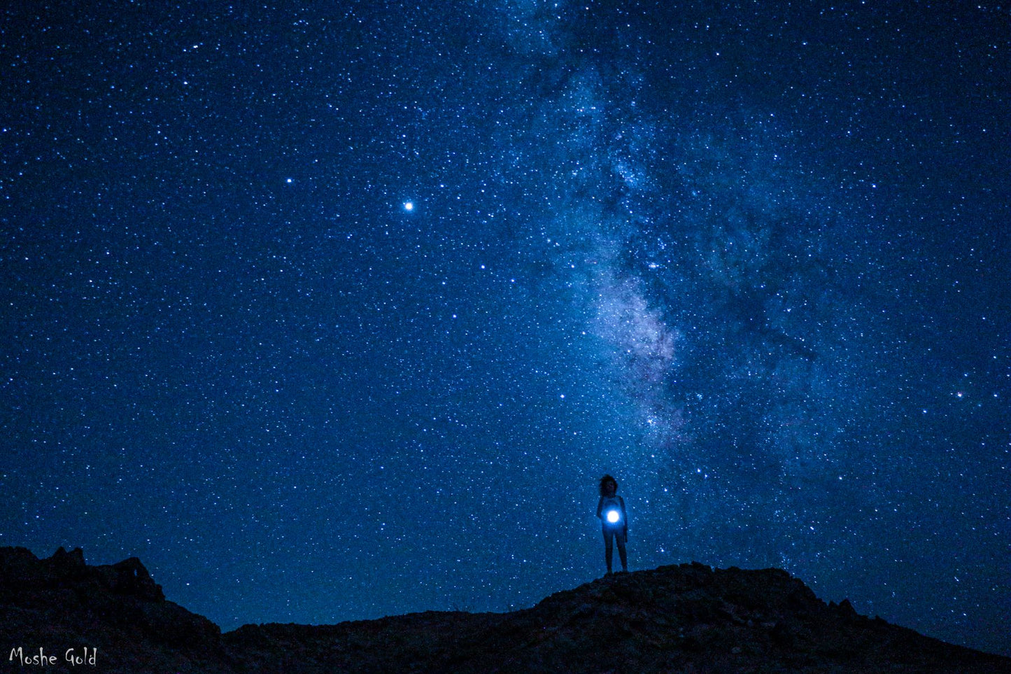 Ramon crater night sky