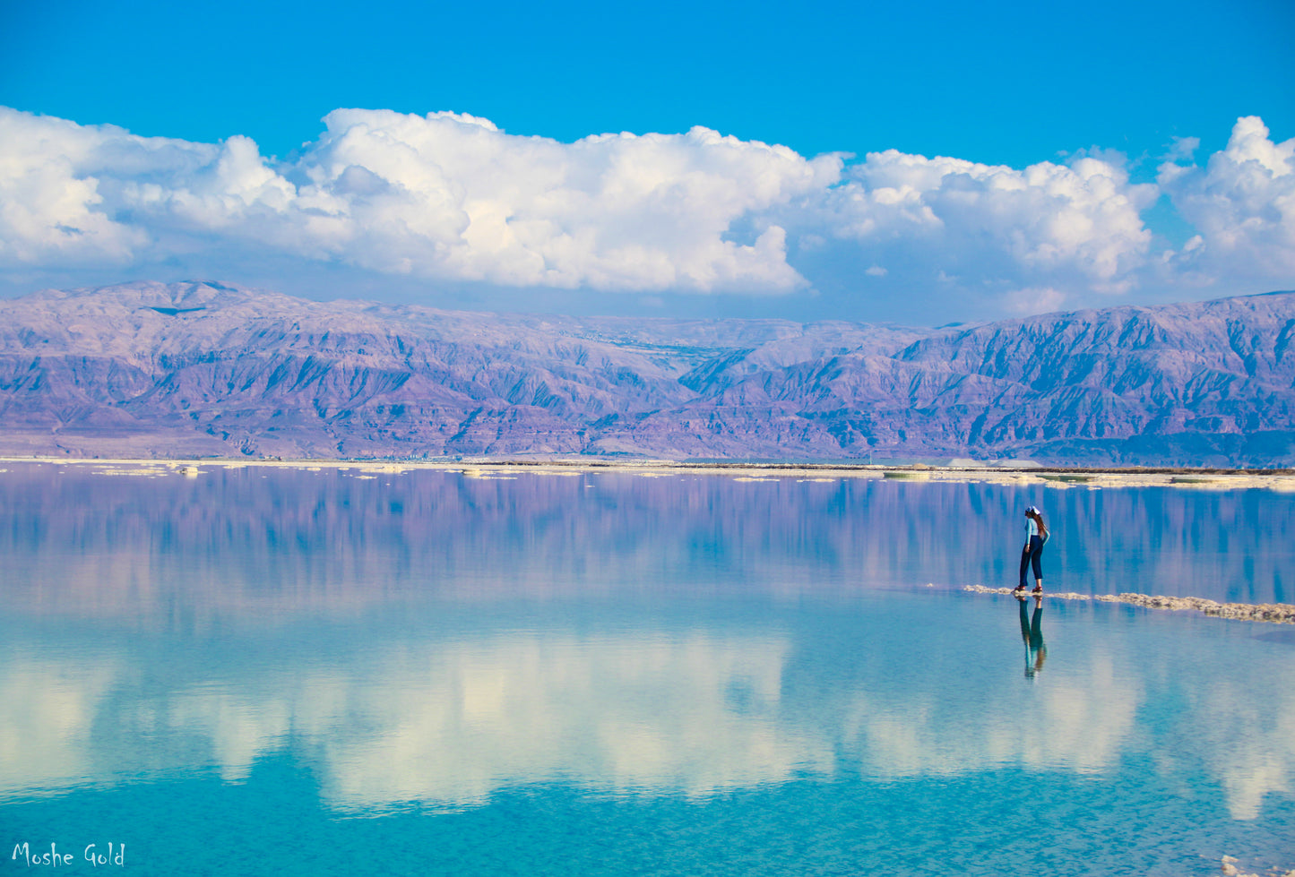 Walking on the Dead Sea, Israel