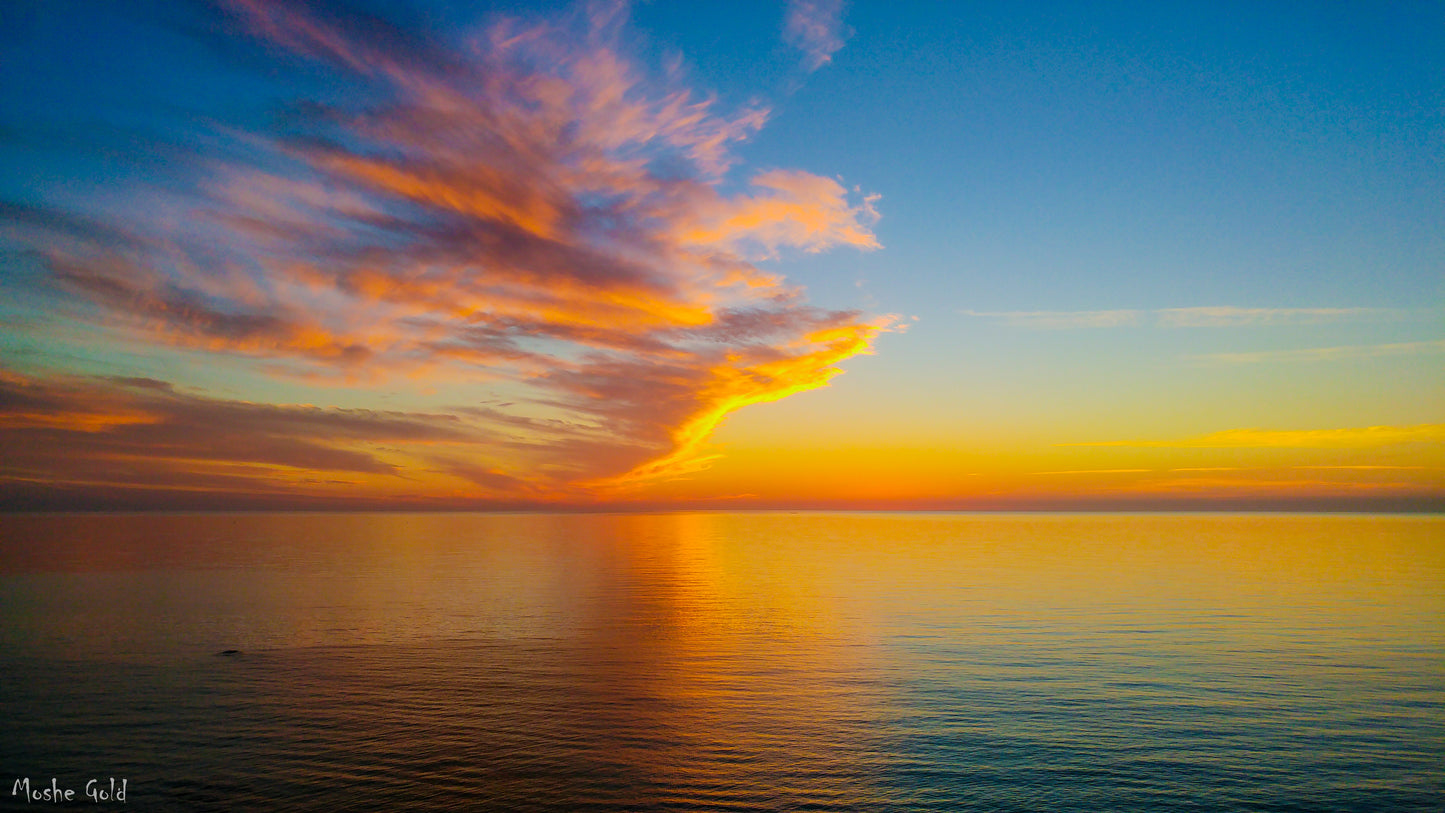 Sunset in the Mediterranean  Sea